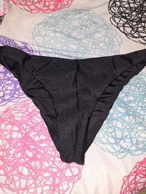 Sleek Black Women's Bikini Bottom - Classic Low-Rise Brief